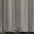 Zasłona szyta na tunelu srebrna z tkaniny o melanżowej strukturze