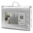 Narzuta srebrna 200x220 cm obszyta falbaną pikowana techniką hot press VANESA Eurofirany Classic