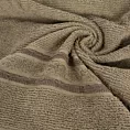 Ręcznik do rąk 30x50 cm bawełniany kolor ciemnobeżowy w kontrastujące pasy 500 g/m2 DINA