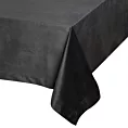 Obrus czarny 140x220 cm welwetowy MELINDA z ozdobną listwą