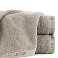 Ręcznik kąpielowy 70x140 cm bawełniany kolor ciemnobeżowy z żakardową bordiurą 430 g/m2 EVI Pierre Cardin