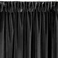 Zasłona czarna z ekskluzywnego aksamitnego welwetu 290 g/m2 140x270 cm taśma - VILLA