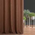 Zasłona szyta na taśmie 5 cm ruda z tkaniny bukla z efektem melanżu