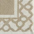 Ręcznik kąpielowy 50x90 cm bawełniany kolor jasnobeżowy zdobiony motywem geometrycznym KALANI