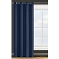 Zasłona granatowa z gładkiej tkaniny zaciemniającej typu - BLACKOUT 135x250 cm przelotka - PARISA - Design 91