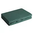 Prześcieradło jersey z gumką 220x200 cm z bawełny kolor ciemnozielony 140 g/m2
