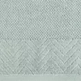 Ręcznik kąpielowy 70x140 cm bawełniany kolor miętowy o ryżowej strukturze z welwetową bordiurą 500 g/m2 LOREN