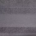 Ręcznik kąpielowy 50x90 cm bawełniany kolor srebrny w pasy przetykany błyszczącą nicią 500 g/m2 APRIL
