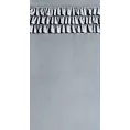 Zasłona welwetowa srebrna zdobiona falbanami 140x250 cm przelotka - SAMI