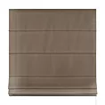 Roleta rzymska jasnobrązowa z tkaniny trudnopalnej, zaciemniającej, typu blackout