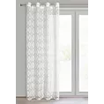 Firana biała w stylu boho 140x250 cm przelotka IGA