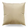 Poszewka szyta beżowa z jednokolorowej gładkiej tkaniny