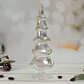 Figurka szklana CHOINKA zdobiona błyszczącymi gwiazdkami