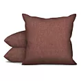 Poszewka szyta ceglasta miękka, szenilowa tkanina o wyraźnym splocie i delikatnym połysku