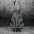 Lampion dekoracyjny LENA grafitowy z metalu
