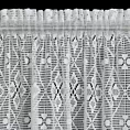 Zasłona biała ażurowa w stylu eko 140x270 cm taśma - NELA
