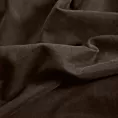 Obrus szyty DORA - HIT ciemnobrązowy z miękkiej tkaniny o welurowej strukturze