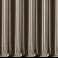 Zasłona szyta na taśmie 8 cm brązowa z miękkiej półmatowej tkaniny welwetowej