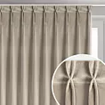 Zasłona beżowa z welwetowej tkaniny 125x270 cm (wymiar podany na gotowo) system flex - MELANIE