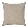 Poszewka szyta ciemnobeżowa z tkaniny zaciemniającej typu dimout o naturalnym splocie, z efektem melanżu