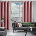 Zasłona ciemnoróżowa z tkaniny welwetowej 140x250 cm przelotka - ROSA - Design 91