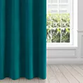 Zasłona ciemnoturkusowa z matowego welwetu 140x250 cm przelotka - MILO