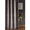Zasłona szyta na flexach WALDO brązowa ze szlachetnej grubej tkaniny welwetowej o gramaturze 400g/m2