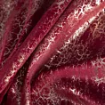 Zasłona bordowo, szampańska welwetowa z błyszczącym nadrukiem 140x250 cm przelotki - INGRID