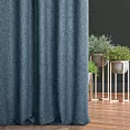 Zasłona szyta na taśmie 5 cm niebieska z tkaniny bukla z efektem melanżu