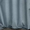 Zasłona welwetowa granatowo, srebrna z nadrukiem pepitki 140x250cm przelotka - DARCY