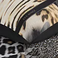 Pościel 220x200 cm z makosatyny bawełnianej kolor czarny, jasnobrązowy z motywem zwierzęcym EVA 22 Eva Minge