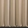 Zasłona szyta na flexach jasnobrązowa z tkaniny o naturalnym splocie z efektem melanżu