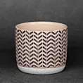 Donica ceramiczna KERI z geometrycznym wzorem