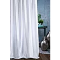 Zasłona szyta na taśmie 5 cm AMAYA biała z jednokolorowej gładkiej tkaniny