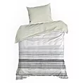 Pościel 140x200 cm z mikrowłókna kolor biały, grafitowy z motywem pasów VERANO3 design 91
