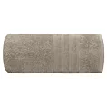 Ręcznik kąpielowy 50x90 cm bawełniany kolor beżowy z bawełny egipskiej zdobiony pasami 500 g/m2 LAVIN