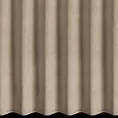 Zasłona ciemnobeżowa z matowego welwetu 140x250 cm przelotka - MELANIE
