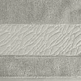 Ręcznik kąpielowy 50x90 cm bawełniany kolor srebrny zdobiony metaliczna nicią 500 g/m2 ROYAL