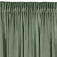 Zasłona ciemnomiętowa z matowego welwetu 140x270 cm taśma - MELANIE