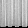 Firana szyta na taśmie 5 cm biała z delikatnej, półprzeźroczystej tkaniny z efektem deszczyku, wykończona obciążnikiem