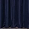 Zasłona szyta na taśmie 5 cm ADESSA granatowa z miękkiej tkaniny o welurowej strukturze
