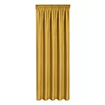 Zasłona musztardowa z tkaniny welurowej 200x240 cm tunel Dora