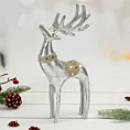 Figurka świąteczna RENIFER z dodatkami lśniących koralików oraz kryształów