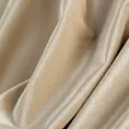Zasłona szyta na taśmie 8 cm ciemnokremowa z miękkiej półmatowej tkaniny welwetowej