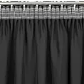 Firana czarna z etaminy zdobiona w dolnej części falbanami 140x250 cm taśma DANI