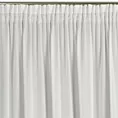 Firana biała z tkaniny szyfonowej zdobiona delikatnymi prążkami 135x270 cm taśma ROSSI