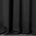 Zasłona szyta na taśmie 5 cm czarna z gładkiej tkaniny zaciemniającej typu dimout