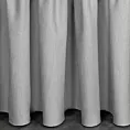 Zasłona srebrna z falbaną z tkaniny o płóciennym splocie 140x250 cm taśma - LENA