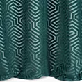 Zasłona welwetowa turkusowa we wzór geometryczny 140x250 przelotka - INGA - Pierre Cardin