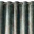 Zasłona błękitno, brązowa z połyskiem, welwetowa 195x250 cm przelotka - AZURITE